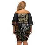 50 Years of NAIDOC Week Indigenous Family Matching Off Shoulder Short Dress and Hawaiian Shirt Honor The Past - Grace The Present