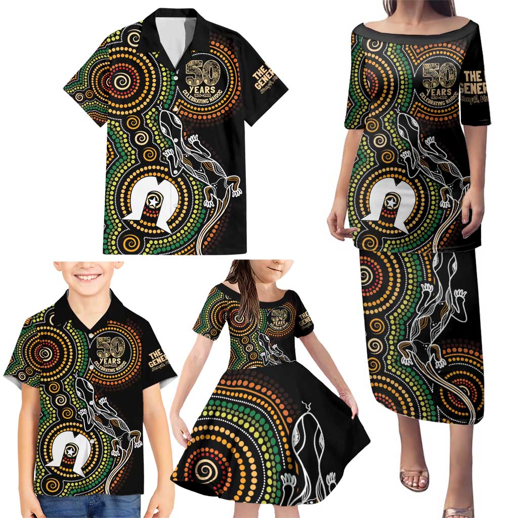 50 Years of NAIDOC Week Indigenous Family Matching Puletasi and Hawaiian Shirt Honor The Past - Grace The Present