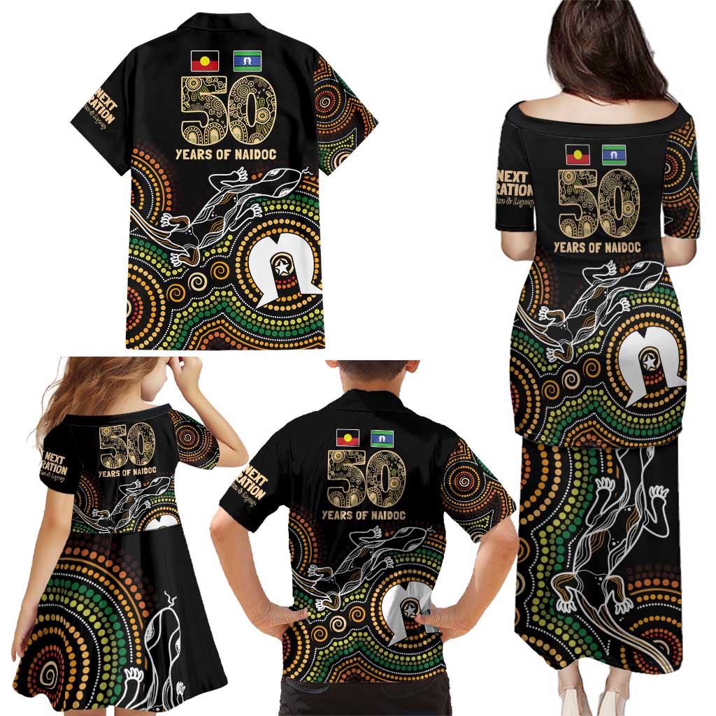 50 Years of NAIDOC Week Indigenous Family Matching Puletasi and Hawaiian Shirt Honor The Past - Grace The Present