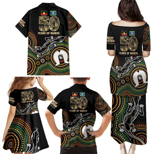 50 Years of NAIDOC Week Indigenous Family Matching Puletasi and Hawaiian Shirt Honor The Past - Grace The Present