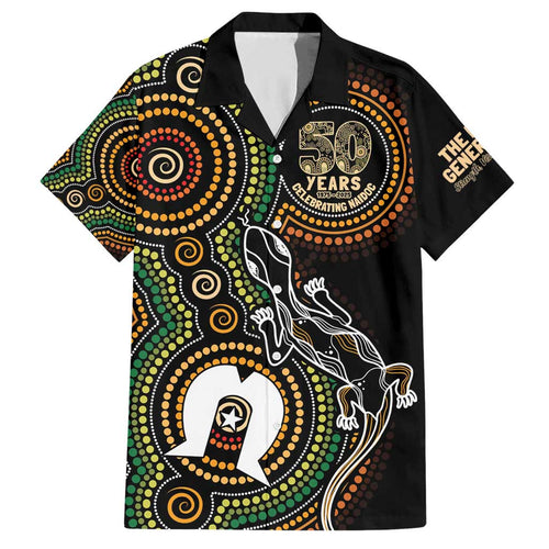 50 Years of NAIDOC Week Indigenous Family Matching Short Sleeve Bodycon Dress and Hawaiian Shirt Honor The Past - Grace The Present