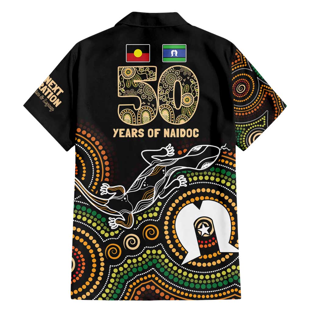 50 Years of NAIDOC Week Indigenous Family Matching Short Sleeve Bodycon Dress and Hawaiian Shirt Honor The Past - Grace The Present
