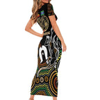 50 Years of NAIDOC Week Indigenous Family Matching Short Sleeve Bodycon Dress and Hawaiian Shirt Honor The Past - Grace The Present