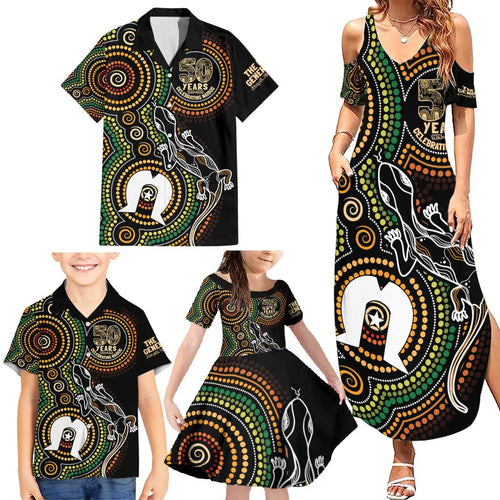 50 Years of NAIDOC Week Indigenous Family Matching Summer Maxi Dress and Hawaiian Shirt Honor The Past - Grace The Present