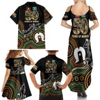 50 Years of NAIDOC Week Indigenous Family Matching Summer Maxi Dress and Hawaiian Shirt Honor The Past - Grace The Present