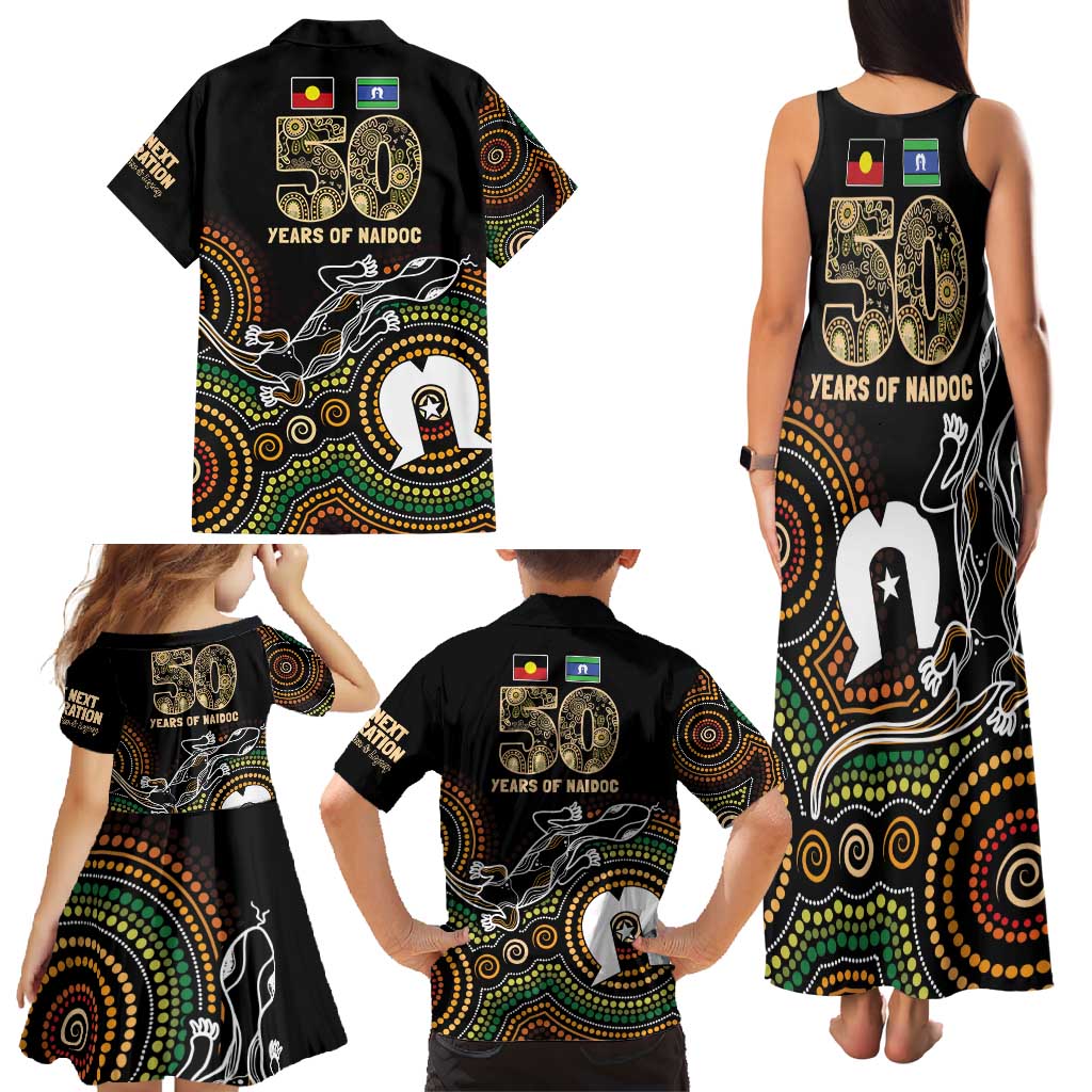 50 Years of NAIDOC Week Indigenous Family Matching Tank Maxi Dress and Hawaiian Shirt Honor The Past - Grace The Present