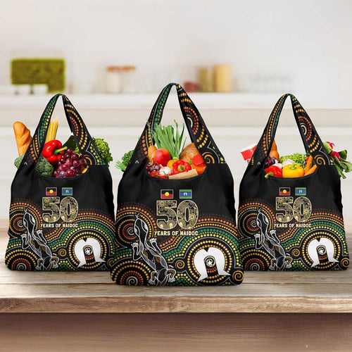 50 Years of NAIDOC Week Indigenous Grocery Bag Honor The Past - Grace The Present