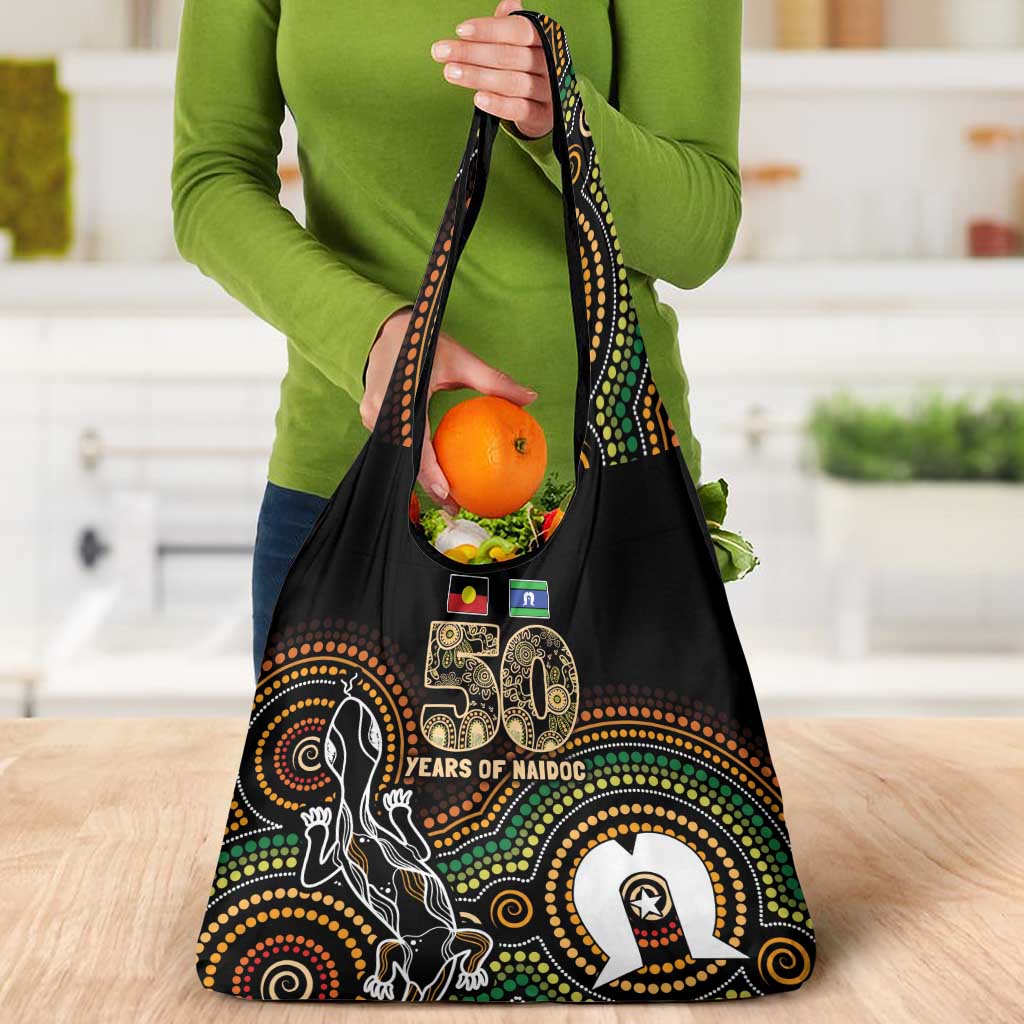 50 Years of NAIDOC Week Indigenous Grocery Bag Honor The Past - Grace The Present