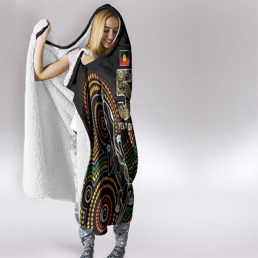 50 Years of NAIDOC Week Indigenous Hooded Blanket Honor The Past - Grace The Present