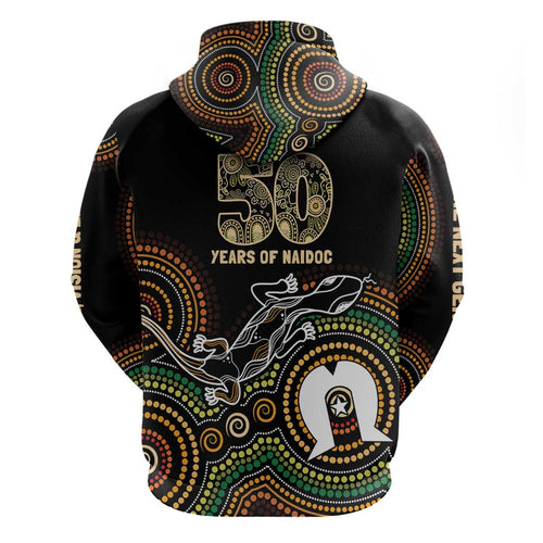 50 Years of NAIDOC Week Indigenous Hoodie Honor The Past - Grace The Present