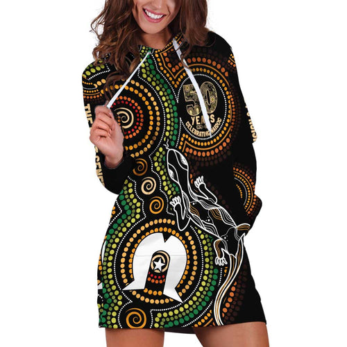 50 Years of NAIDOC Week Indigenous Hoodie Dress Honor The Past - Grace The Present