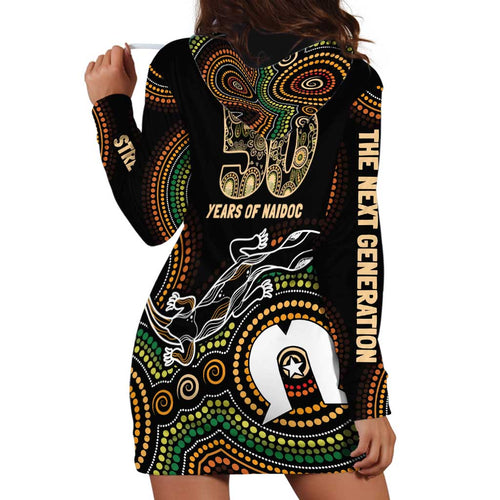 50 Years of NAIDOC Week Indigenous Hoodie Dress Honor The Past - Grace The Present