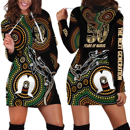 50 Years of NAIDOC Week Indigenous Hoodie Dress Honor The Past - Grace The Present
