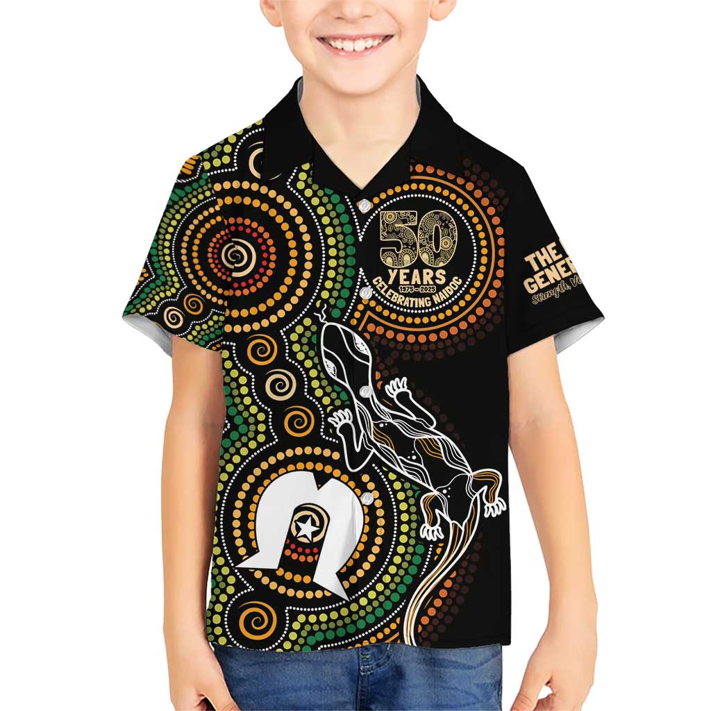50 Years of NAIDOC Week Indigenous Kid Hawaiian Shirt Honor The Past - Grace The Present