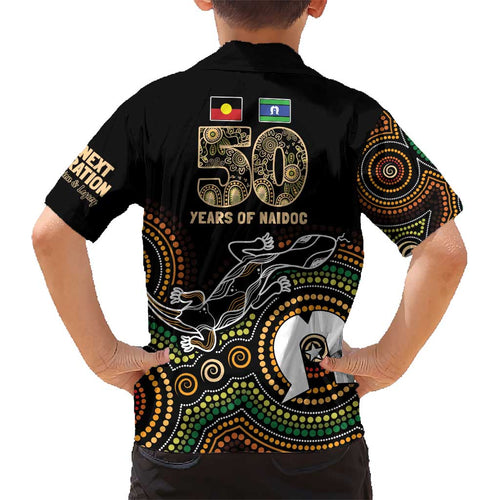 50 Years of NAIDOC Week Indigenous Kid Hawaiian Shirt Honor The Past - Grace The Present