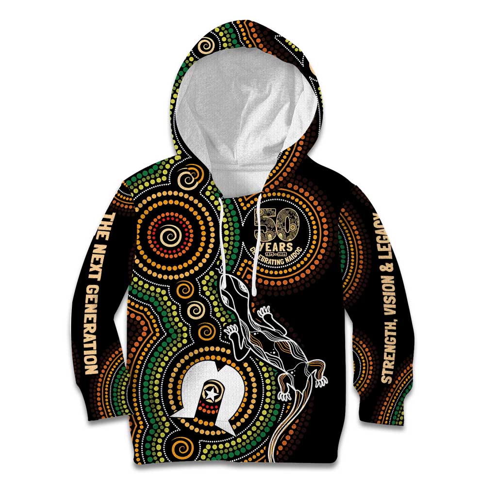 50 Years of NAIDOC Week Indigenous Kid Hoodie Honor The Past - Grace The Present