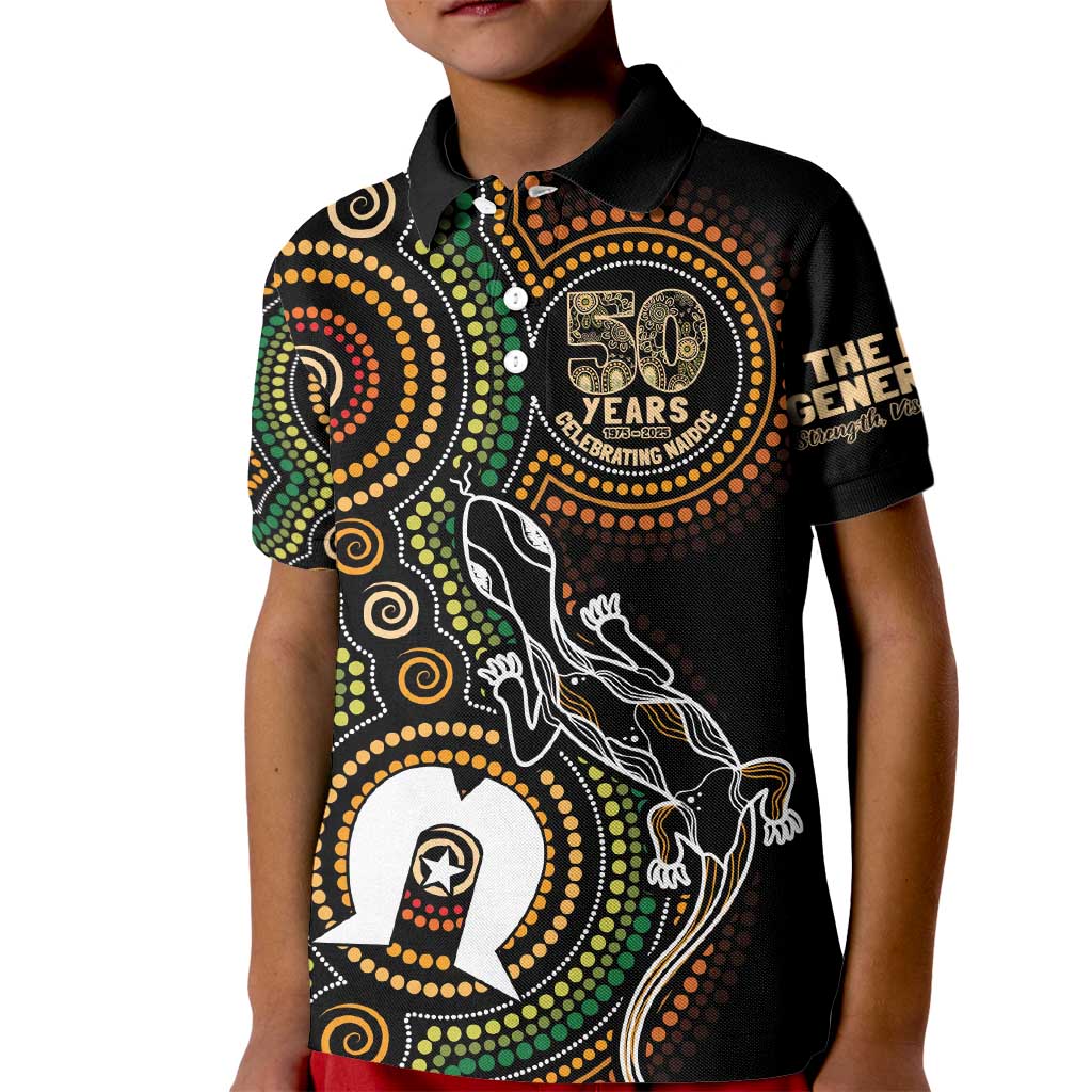 50 Years of NAIDOC Week Indigenous Kid Polo Shirt Honor The Past - Grace The Present