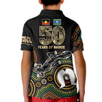50 Years of NAIDOC Week Indigenous Kid Polo Shirt Honor The Past - Grace The Present