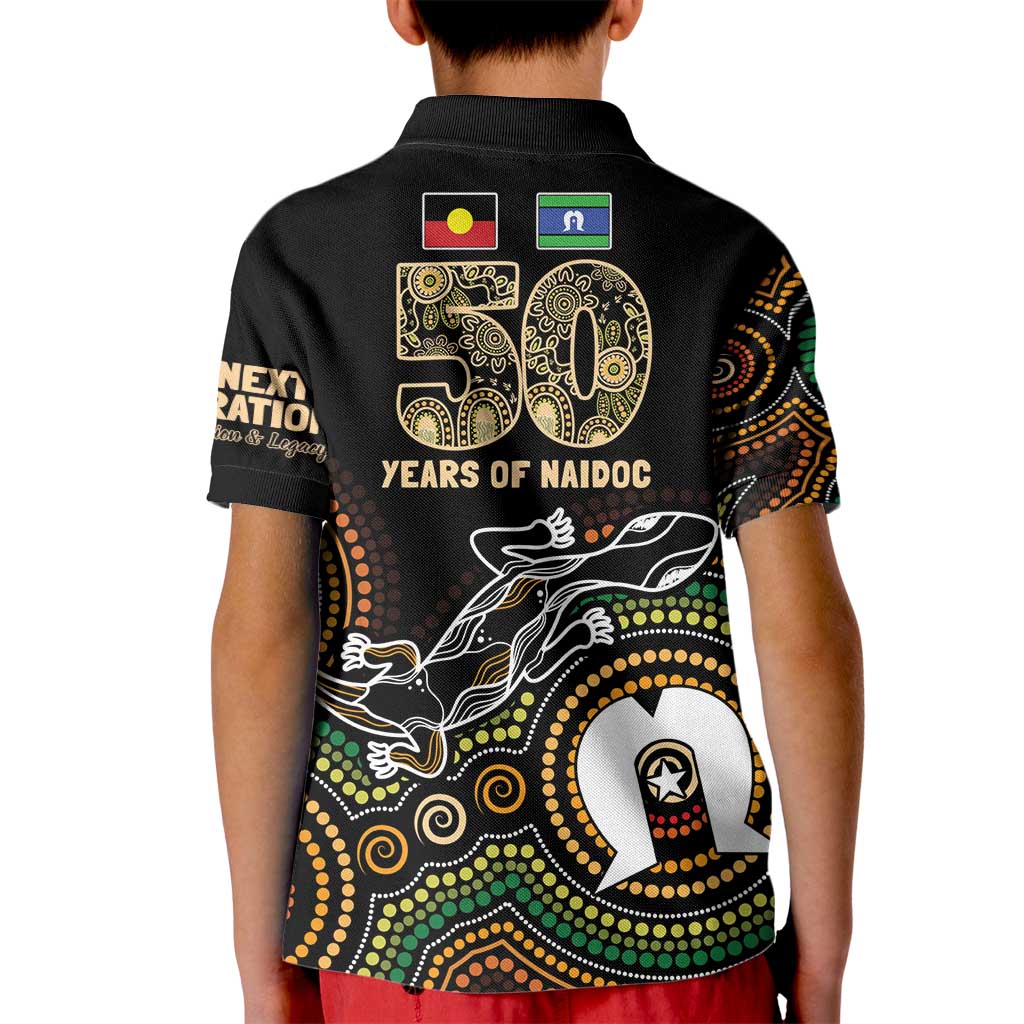 50 Years of NAIDOC Week Indigenous Kid Polo Shirt Honor The Past - Grace The Present