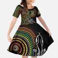 50 Years of NAIDOC Week Indigenous Kid Short Sleeve Dress Honor The Past - Grace The Present