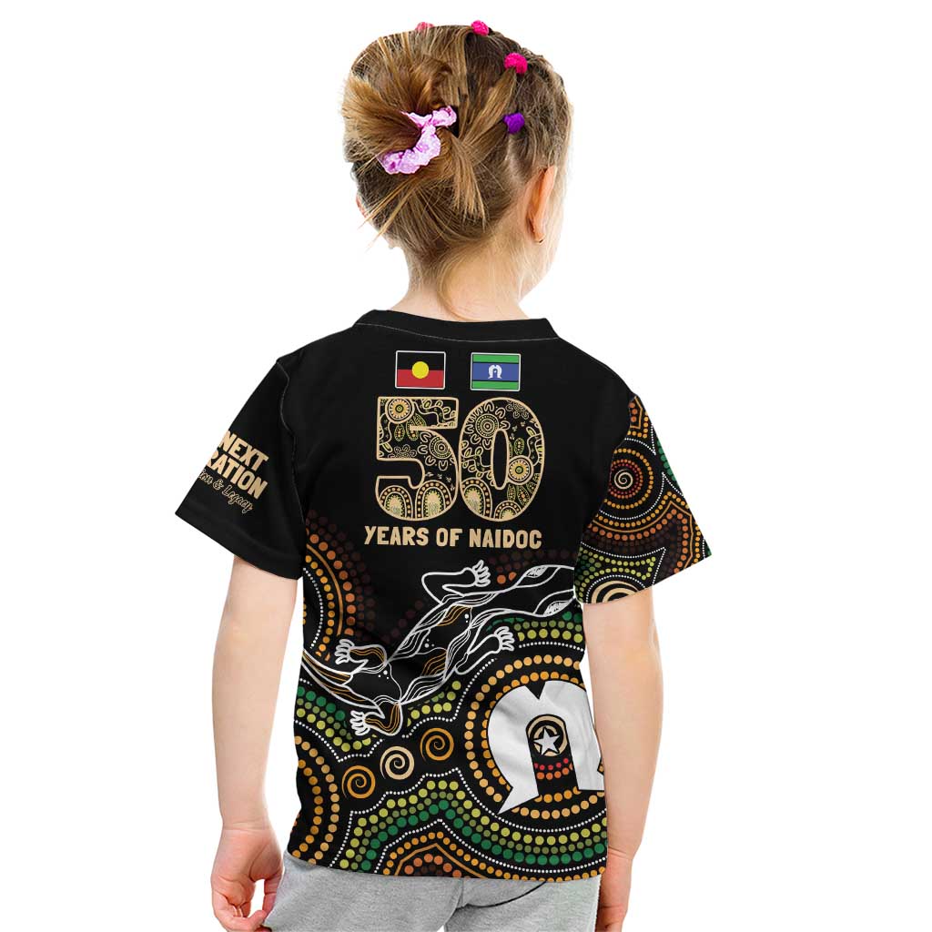 50 Years of NAIDOC Week Indigenous Kid T Shirt Honor The Past - Grace The Present
