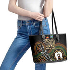 50 Years of NAIDOC Week Indigenous Leather Tote Bag Honor The Past - Grace The Present