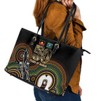 50 Years of NAIDOC Week Indigenous Leather Tote Bag Honor The Past - Grace The Present