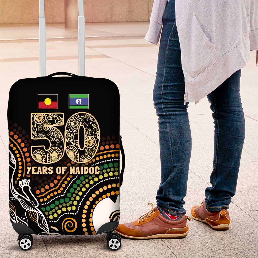 50 Years of NAIDOC Week Indigenous Luggage Cover Honor The Past - Grace The Present