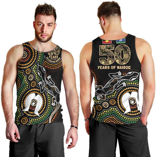50 Years of NAIDOC Week Indigenous Men Tank Top Honor The Past - Grace The Present