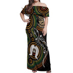 50 Years of NAIDOC Week Indigenous Off Shoulder Maxi Dress Honor The Past - Grace The Present