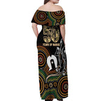 50 Years of NAIDOC Week Indigenous Off Shoulder Maxi Dress Honor The Past - Grace The Present