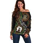 50 Years of NAIDOC Week Indigenous Off Shoulder Sweater Honor The Past - Grace The Present