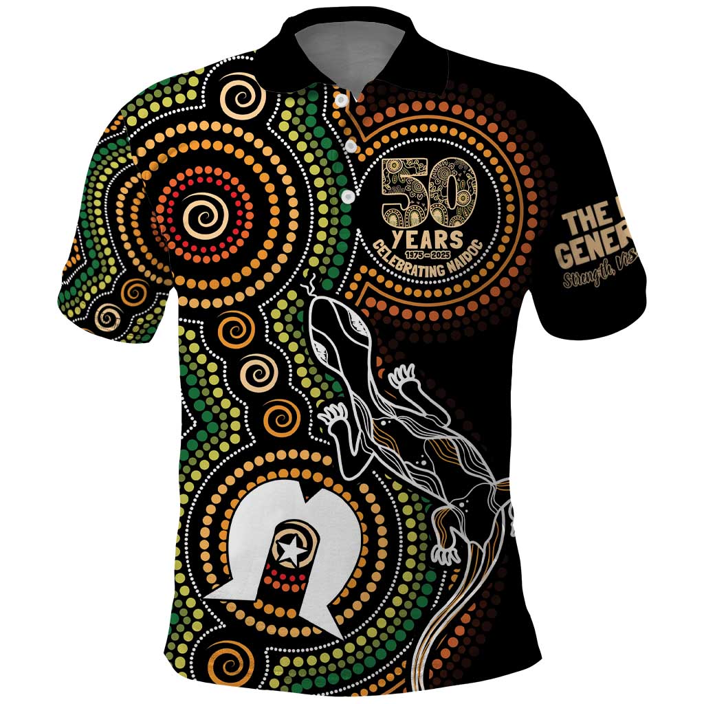 50 Years of NAIDOC Week Indigenous Polo Shirt Honor The Past - Grace The Present