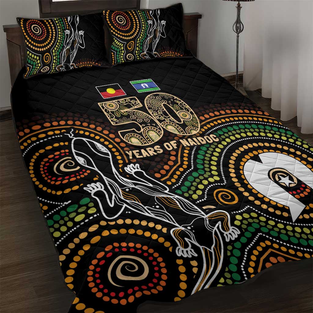 50 Years of NAIDOC Week Indigenous Quilt Bed Set Honor The Past - Grace The Present