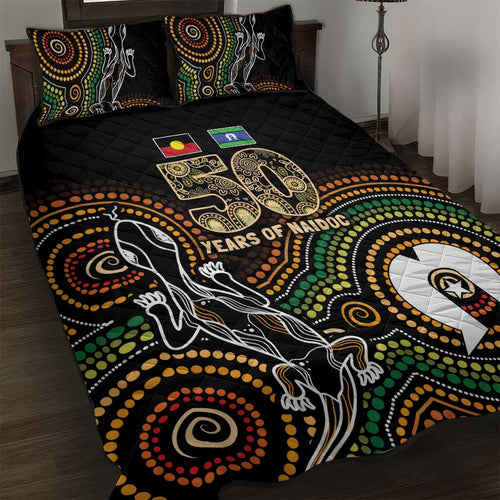 50 Years of NAIDOC Week Indigenous Quilt Bed Set Honor The Past - Grace The Present
