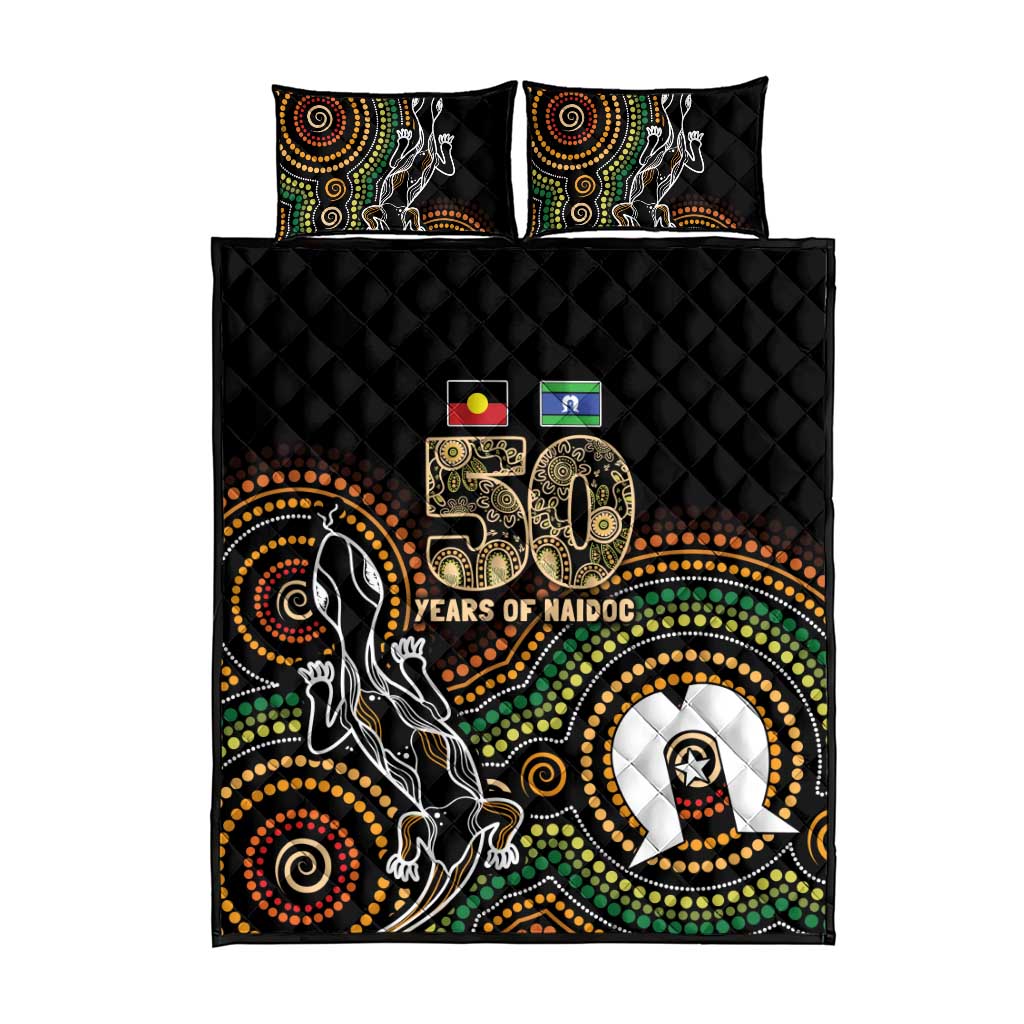 50 Years of NAIDOC Week Indigenous Quilt Bed Set Honor The Past - Grace The Present