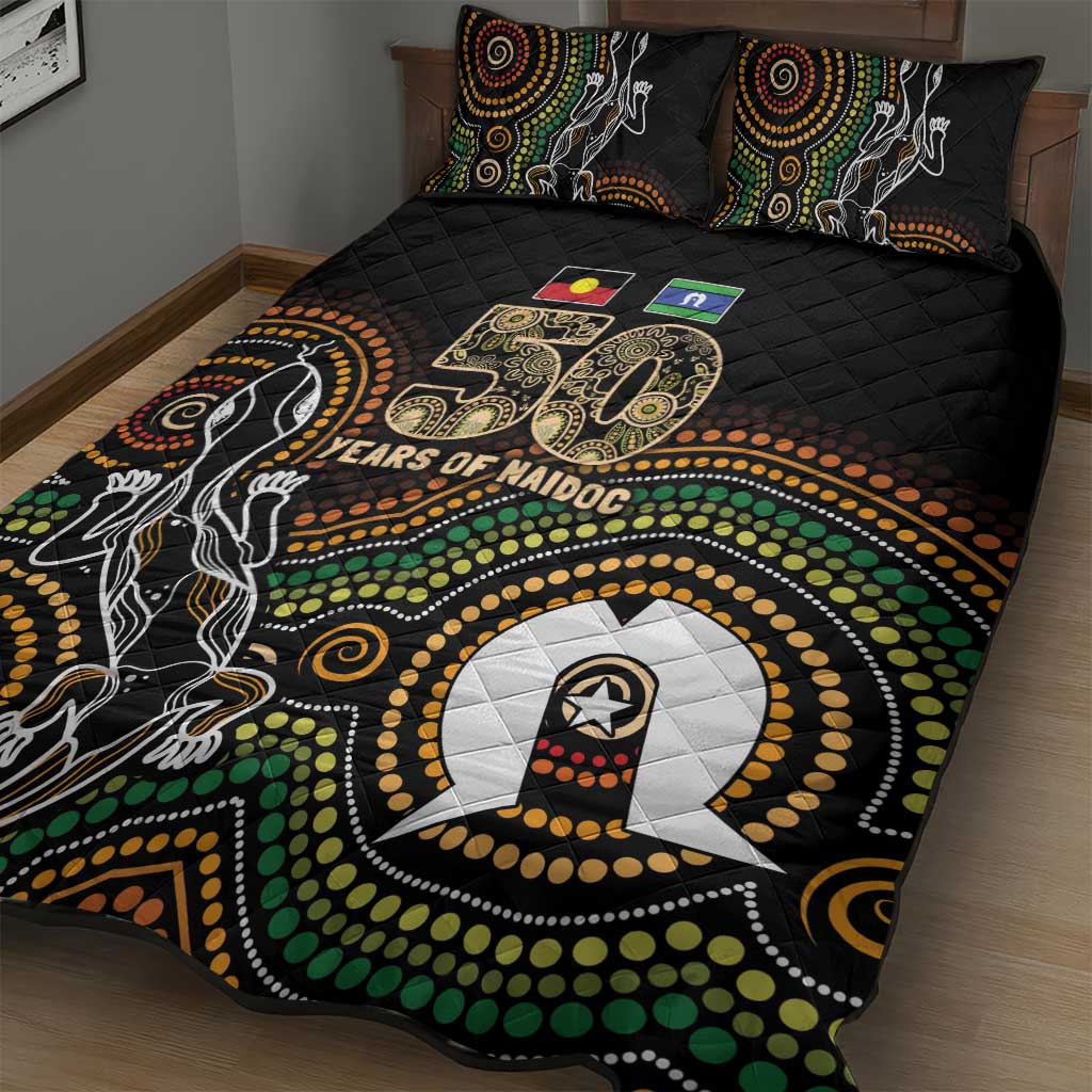 50 Years of NAIDOC Week Indigenous Quilt Bed Set Honor The Past - Grace The Present
