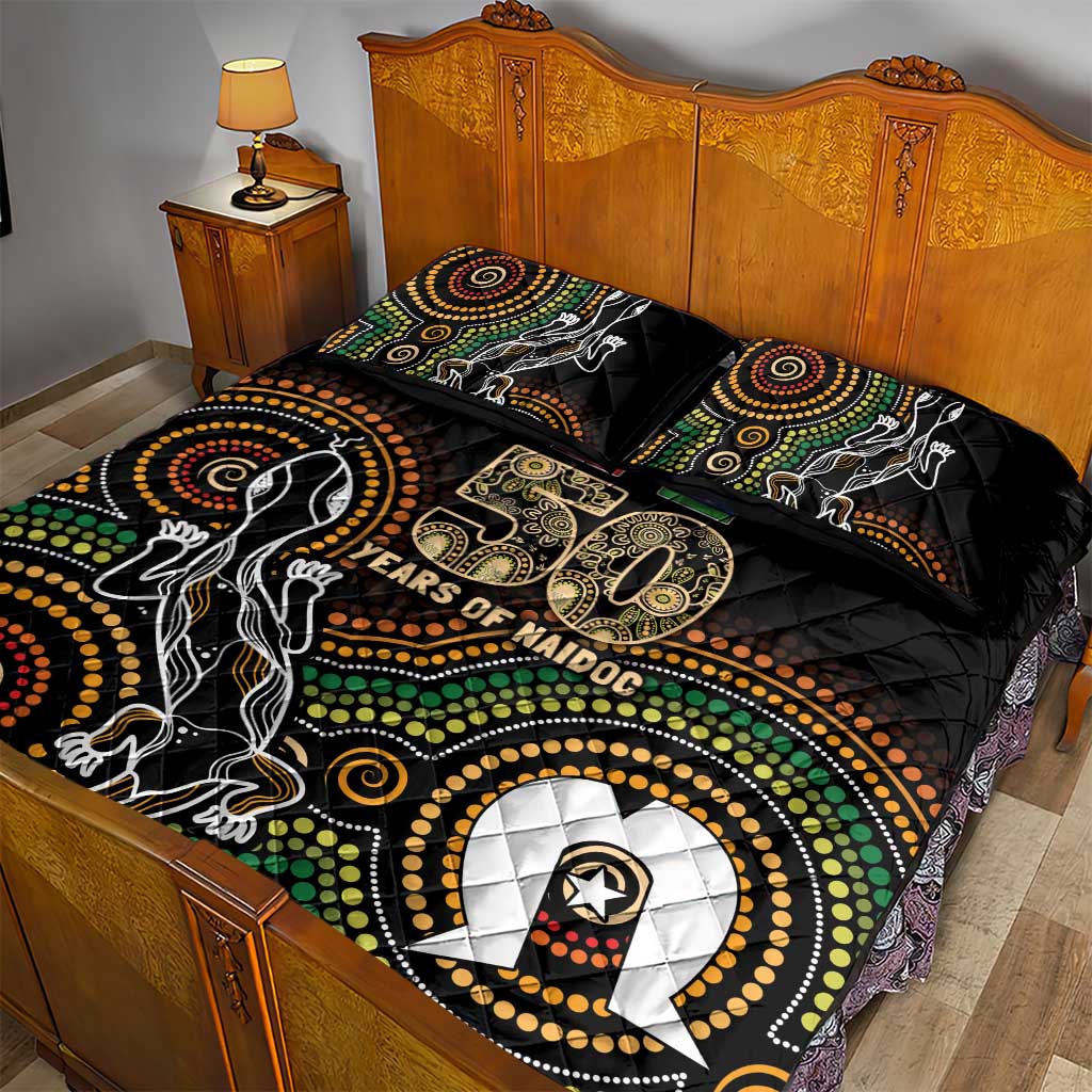 50 Years of NAIDOC Week Indigenous Quilt Bed Set Honor The Past - Grace The Present