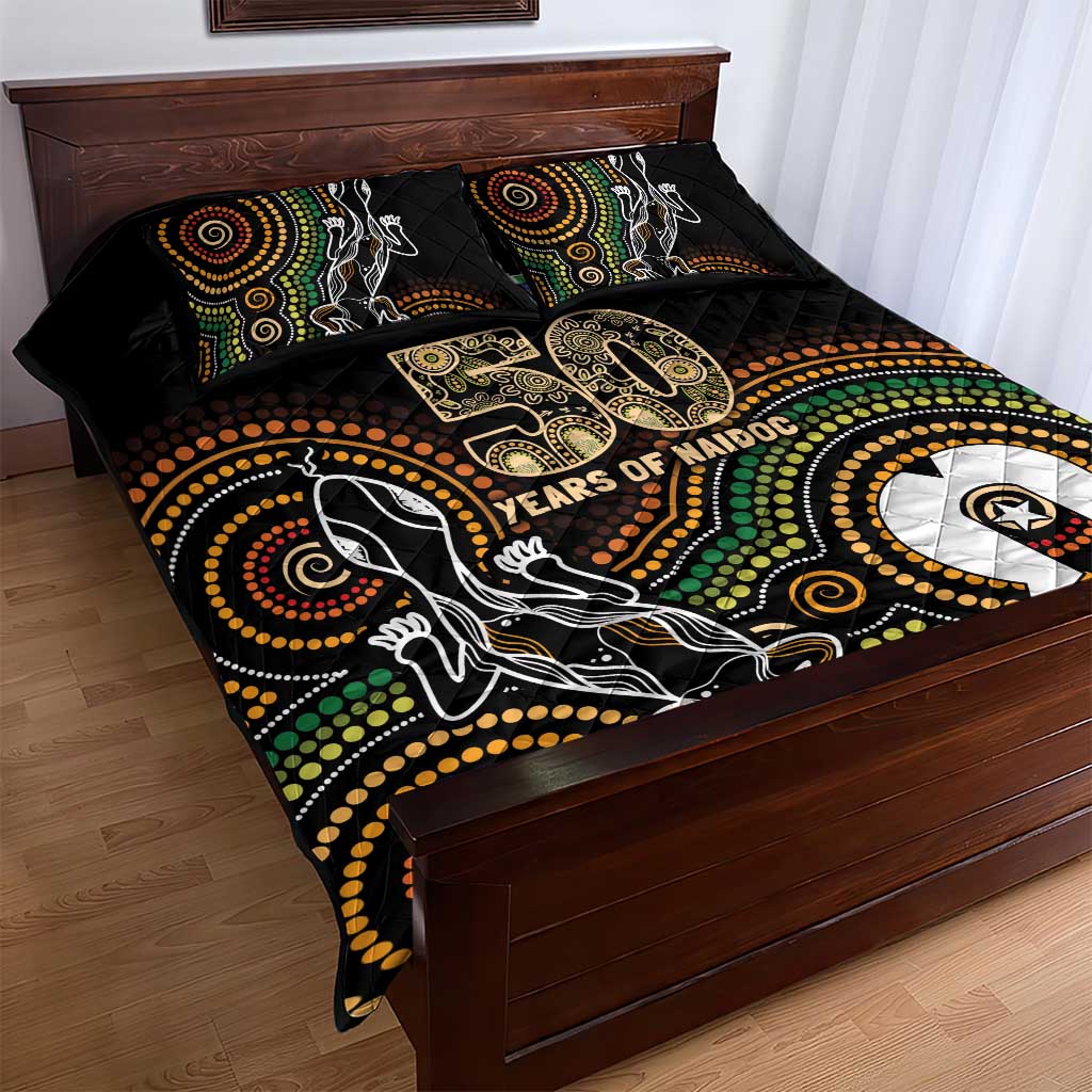 50 Years of NAIDOC Week Indigenous Quilt Bed Set Honor The Past - Grace The Present