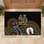 50 Years of NAIDOC Week Indigenous Rubber Doormat Honor The Past - Grace The Present