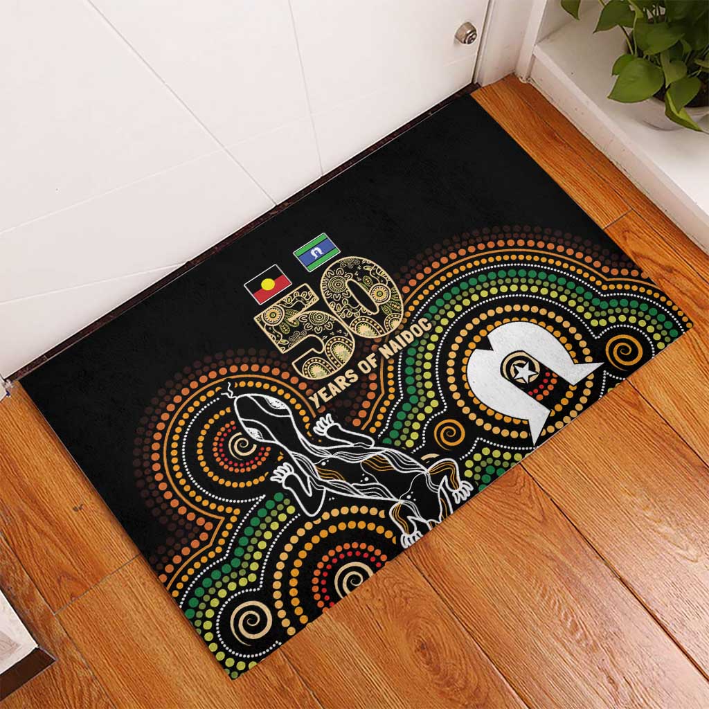 50 Years of NAIDOC Week Indigenous Rubber Doormat Honor The Past - Grace The Present