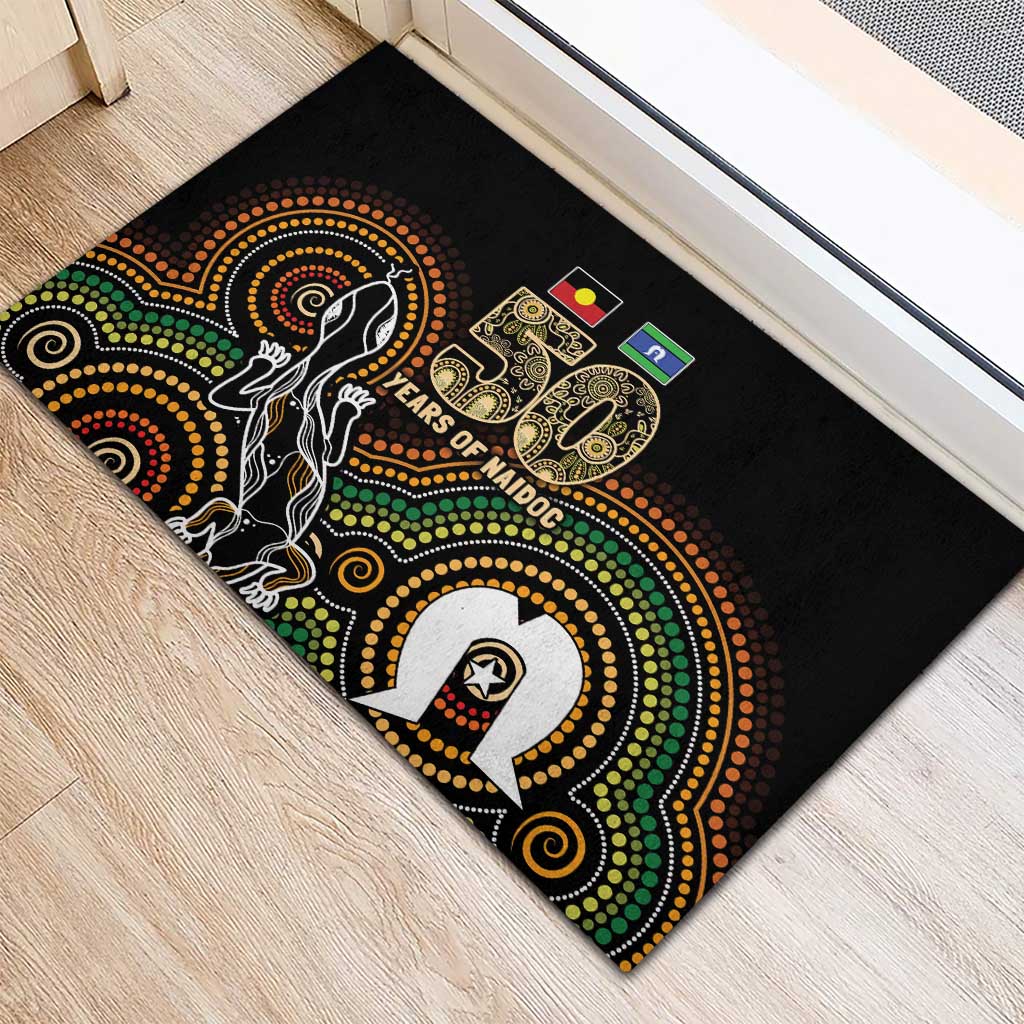 50 Years of NAIDOC Week Indigenous Rubber Doormat Honor The Past - Grace The Present