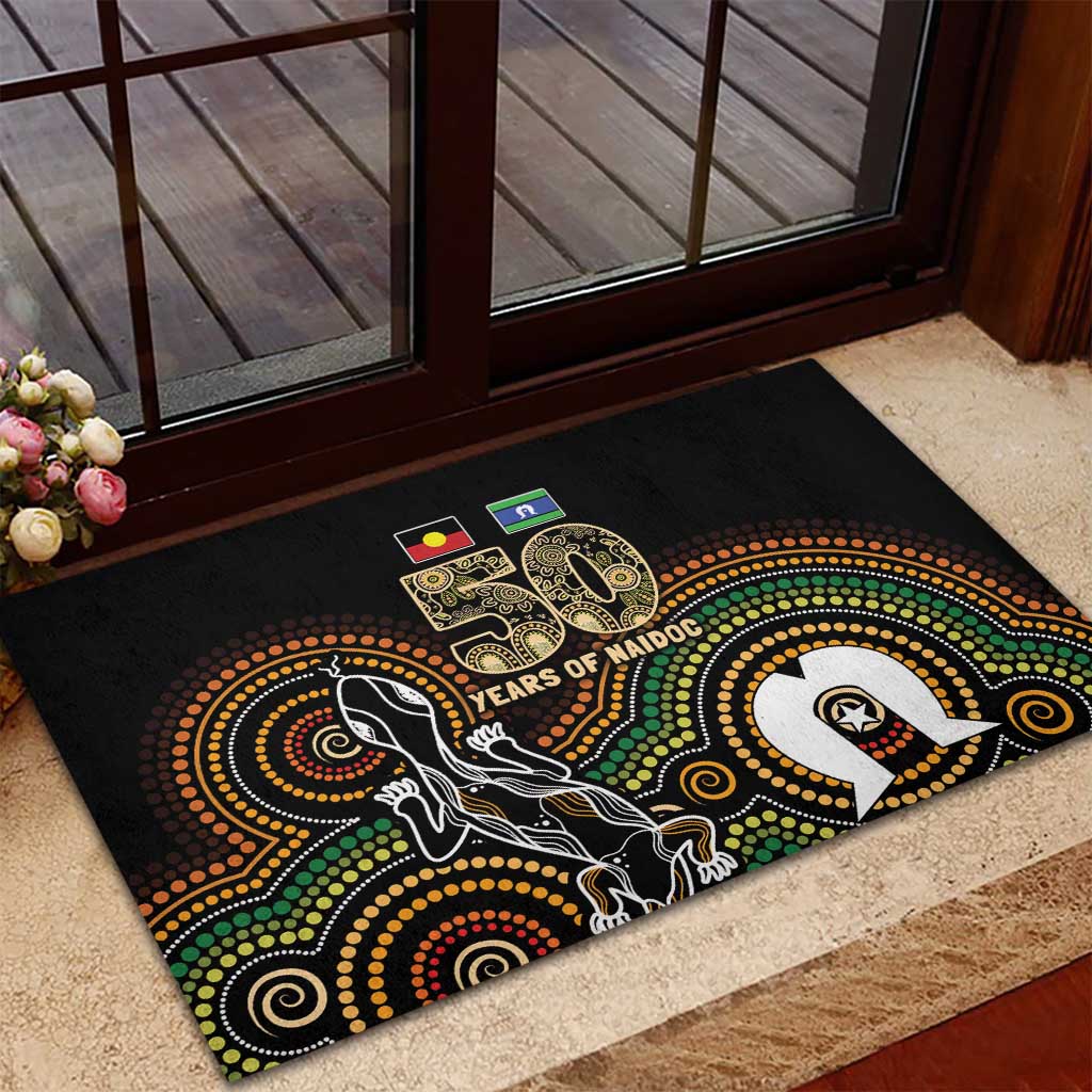 50 Years of NAIDOC Week Indigenous Rubber Doormat Honor The Past - Grace The Present