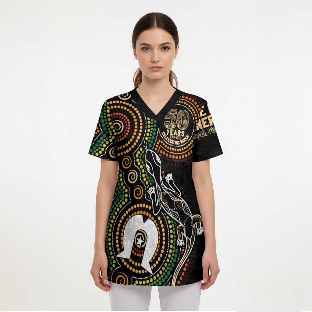 50 Years of NAIDOC Week Indigenous Scrub Top Honor The Past - Grace The Present - Aussie Hoodie