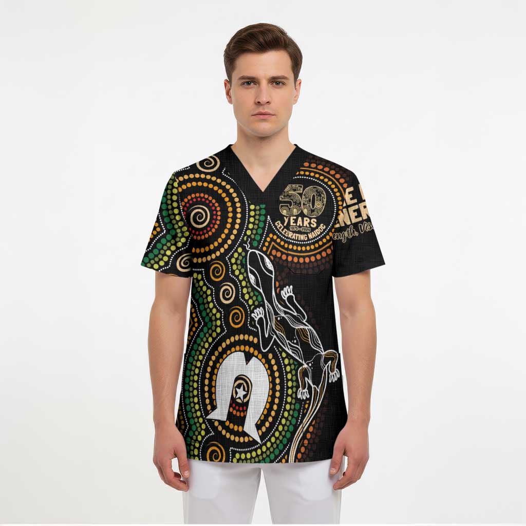 50 Years of NAIDOC Week Indigenous Scrub Top Honor The Past - Grace The Present - Aussie Hoodie