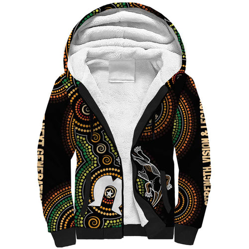 50 Years of NAIDOC Week Indigenous Sherpa Hoodie Honor The Past - Grace The Present
