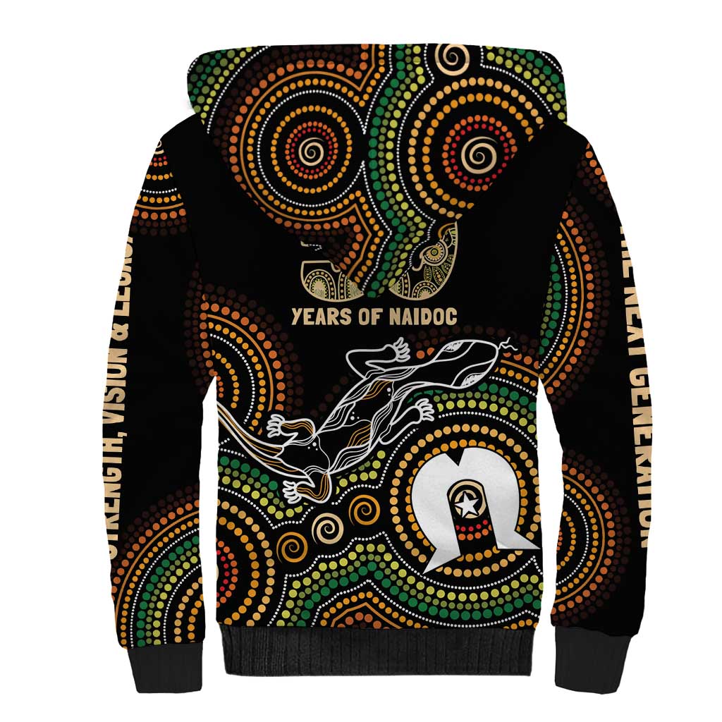 50 Years of NAIDOC Week Indigenous Sherpa Hoodie Honor The Past - Grace The Present