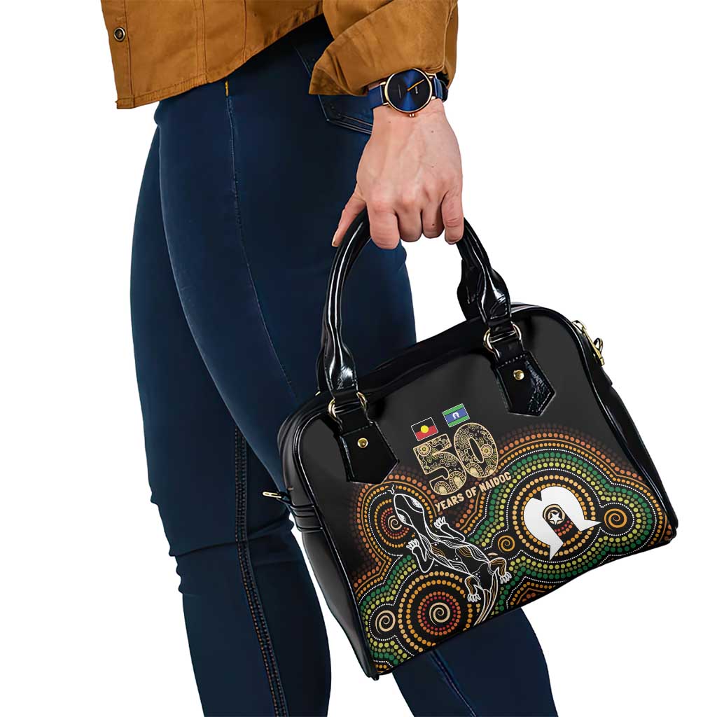 50 Years of NAIDOC Week Indigenous Shoulder Handbag Honor The Past - Grace The Present