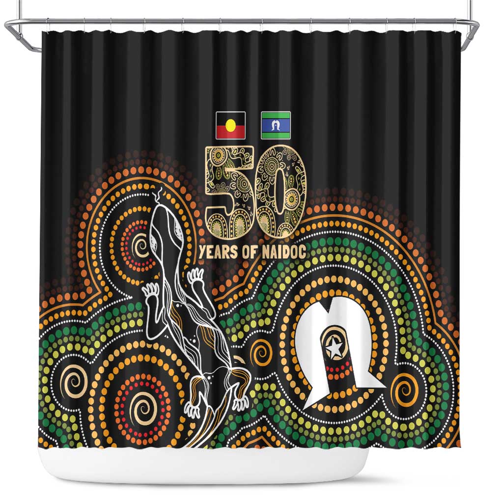 50 Years of NAIDOC Week Indigenous Shower Curtain Honor The Past - Grace The Present