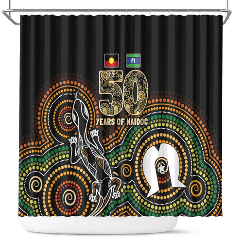 50 Years of NAIDOC Week Indigenous Shower Curtain Honor The Past - Grace The Present